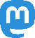 Blue Mastodon social media icon.