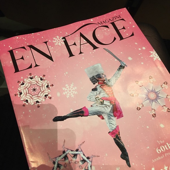 A copy of En Face dance magazine advertising the 60th anniversary performance of The Nutcracker.